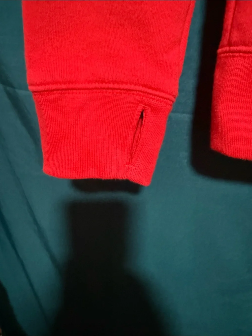The North Face 2018 Olympic, Red Fleece Hoodie with Navy Star Yoke